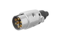 ProPlus stecher 7 pini metal Stecher metalic cu 7 pini . Compatibil cu autovechiculele echipate cu priza 7 pini marca ProPlusTip conector 1: 7 piniMaterial: Otel galvanizat