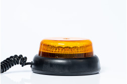 Fristom FT-100 DF LED MAG M30 Lampa avertizare  12V / 24V LED lumina galbena 165x78mm baza magnetica flash dublu coeficient impermeabilitate IP68 0.6m spiralat (3m desfacut) cablu inclus conectori fisa de bricheta standard 12V / 24V