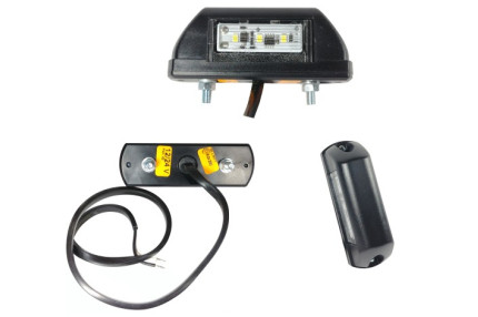 Horpol sj ltd702 - Lampa numar dreptunghiulara 12V / 24V LED cu iluminare numar 95x30x39mm IP68 0.5m cablu inclus