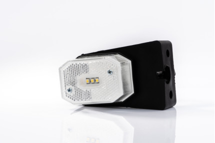 Aspöck 31-6309-007 - Lampa gabarit  dreptunghiulara fara suport de fixare 12V / 24V LED lumina alba flash simplu coeficient impermeabilitate IP68 0.5m cablu inclus