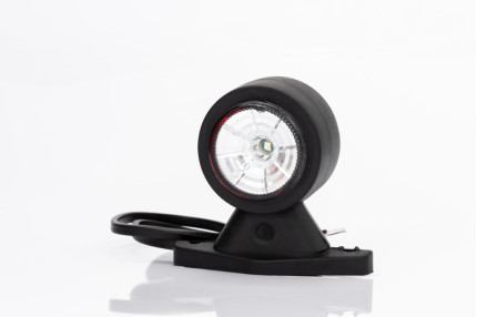 Fristom ft-009 a led qs150 - Lampa gabarit  rotunda cu suport de fixare 12V / 24V LED lumina alba, rosie flash simplu coeficient impermeabilitate IP68 da cablu inclus conectori QS150