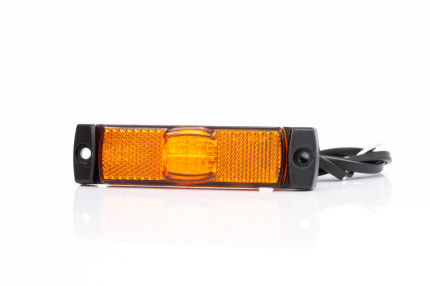 Fristom ft-017 z led qs150 - Lampa gabarit  dreptunghiulara fara suport de fixare 12V / 24V LED lumina galbena flash simplu coeficient impermeabilitate IP68 da cablu inclus conectori QS150