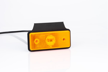 Fristom md-013 z+k led - Lampa gabarit  dreptunghiulara cu suport de fixare 12V / 24V LED lumina galbena flash simplu coeficient impermeabilitate IP68 da cablu inclus