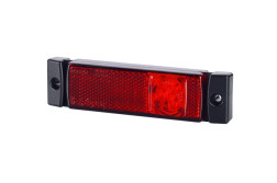 Horpol SJ LD 0129 Lampa gabarit  dreptunghiulara cu suport de fixare 12V / 24V LED lumina rosu flash simplu coeficient impermeabilitate IP68 da, 0.45m cablu inclus