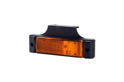 Horpol sj ld 128 - Lampa gabarit  dreptunghiulara cu suport de fixare 12V / 24V LED lumina portocaliu flash simplu da, 0.45m cablu inclus