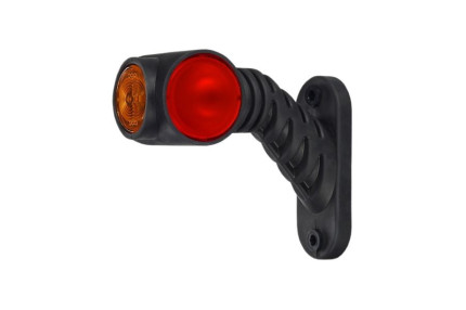 Horpol sj ld 2036 - Lampa gabarit  rotunda cu suport de fixare 12V / 24V LED lumina alba, rosie, galbena flash simplu da, 0.5m cablu inclus