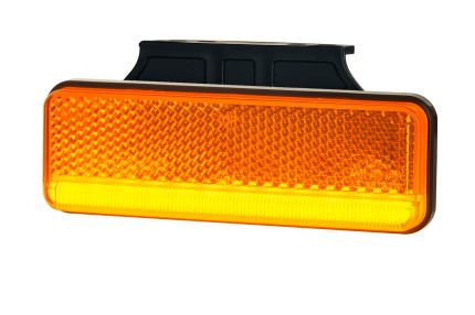 Horpol sj ld 2520 - Lampa gabarit  dreptunghiulara cu suport de fixare 12V / 24V LED lumina portocaliu flash simplu coeficient impermeabilitate IP68 da, 0.5m cablu inclus