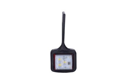 Horpol sj ld 430/l - Lampa gabarit  patrata fara suport de fixare 12V / 24V LED lumina alb / rosu flash simplu coeficient impermeabilitate IP68 0.2m cablu inclus