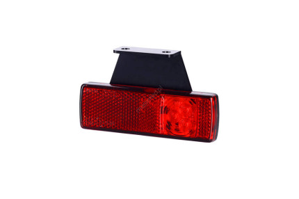 Horpol sj ld 458/l - Lampa gabarit  dreptunghiulara cu suport de fixare 12V / 24V LED lumina rosie flash simplu coeficient impermeabilitate IP68 da, 0.45m cablu inclus