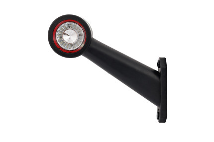 Horpol ld 726/l - Lampa gabarit  rotunda cu suport de fixare 12V / 24V LED lumina alba, rosie, coeficient impermeabilitate IP68, cablu inclus