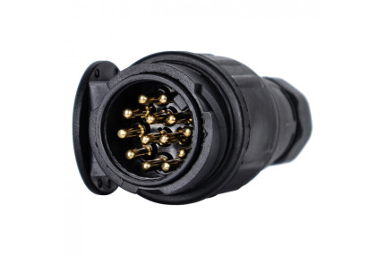 Mykamar w-13-b - Stecher 13 pini. Compatibil cu autovechiculele echipate cu priza 13 pini marca Mykamar conector 1 tip 13 pini plastic