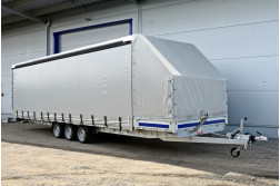 Blyss ATLAS 3 axe si prelata remorca pentru camioane  franata 3500 kg
  in 3 axe cu sarcina utila de 2100 kg
 si dimensiuni utile de 850x205x200cm