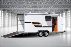 Blyss SPEEDCARAVAN 520 remorca Caravana Camping  franata 2700 kg
  in 2 axe cu sarcina utila de 1500 kg

 si dimensiuni utile de 500x200x200cm